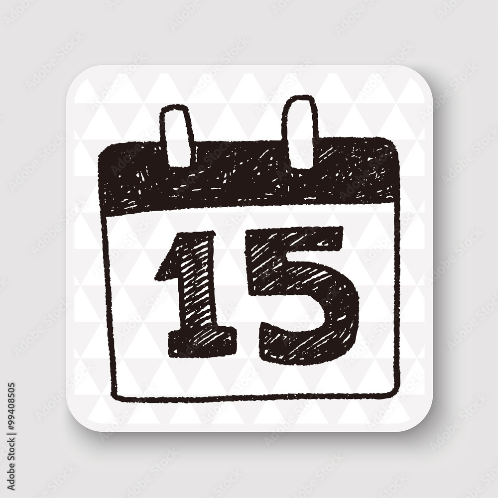 Fototapeta premium doodle calendar