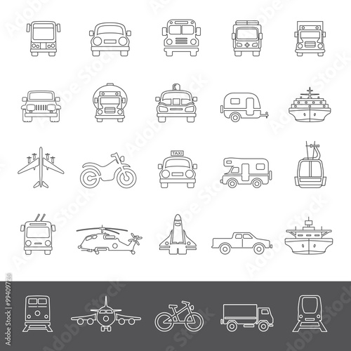 Line Icons - Transportation