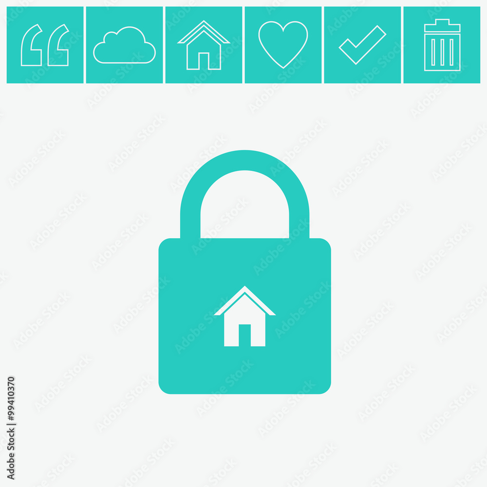 Lock sign icon. Lock sign icon.