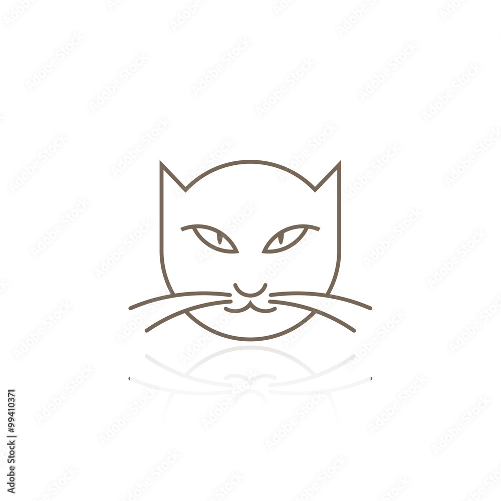 Fototapeta premium Cat Line Logo