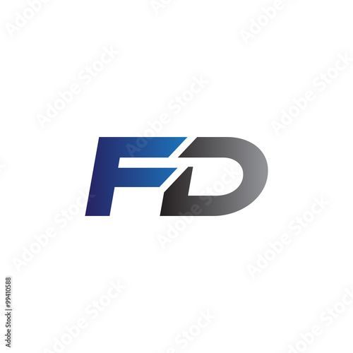 Simple Modern letters Initial Logo fd
