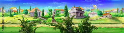 Fényképezés Ancient Rome panorama view. Image 03