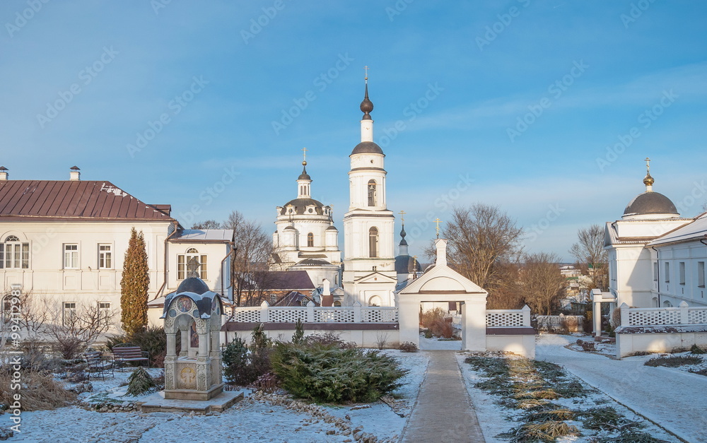 Chernoostrovsky Nicholas Monastery in the old Russian city of Maloyaroslavets