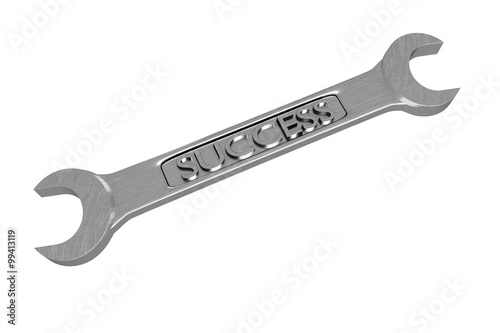 Wrench lying on PC keyboard