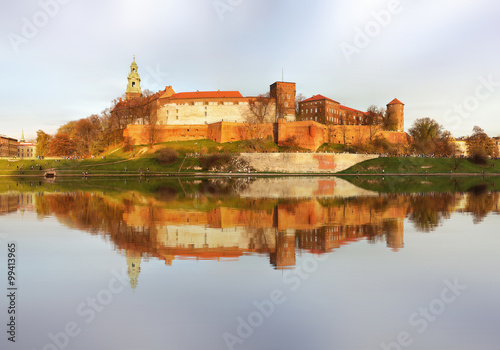 Royal castle of the Polish kings on the Wawel hill, Kwakow, Poland