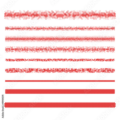 Design elements - pixel text divider line set