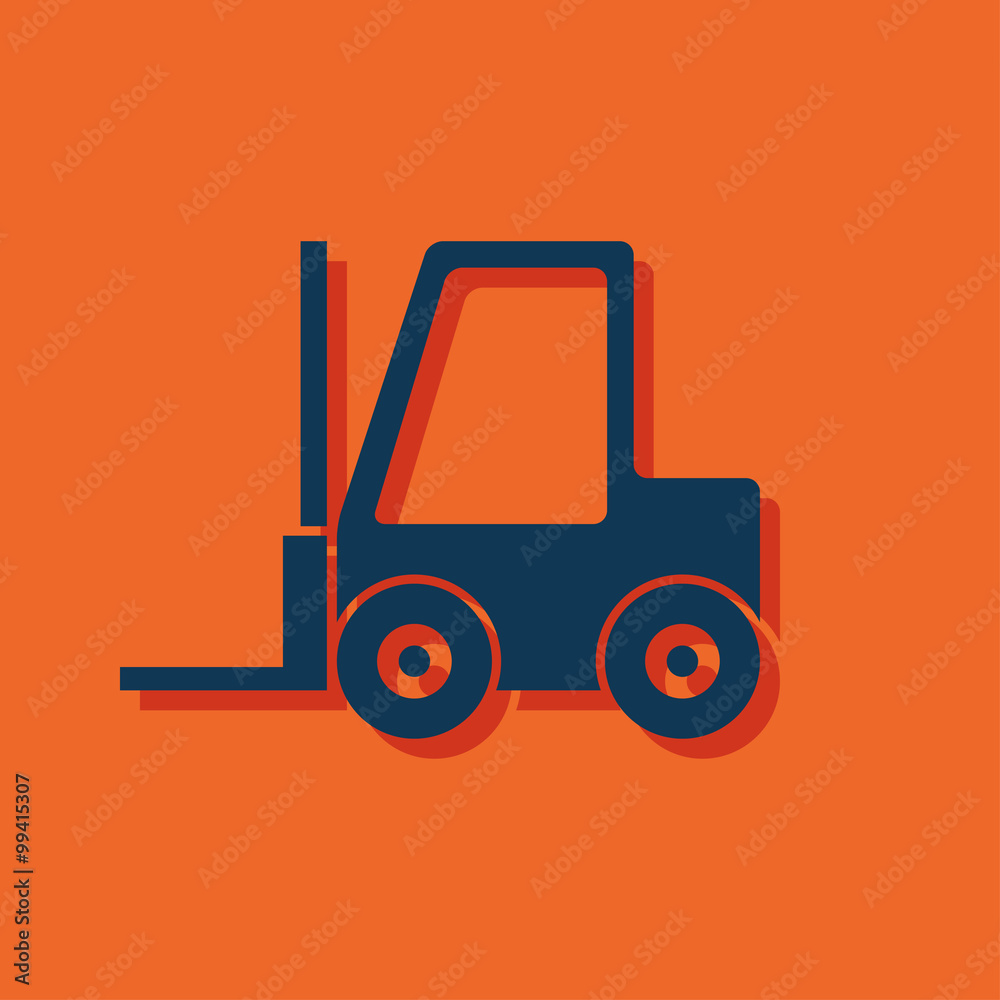 forklift vector flat icon forklift vector flat icon