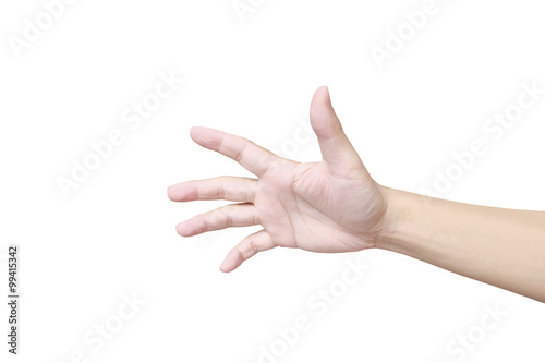 hand isolated on white background