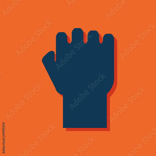 fist vector flat icon