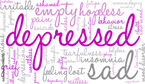 Depressed Word Cloud