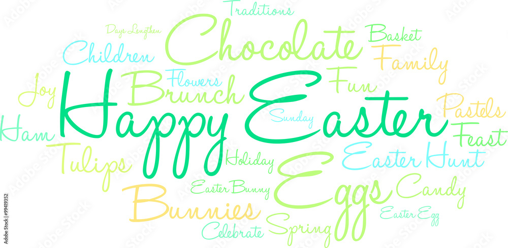Happy Easter Word Cloud Happy Easter Word Cloud