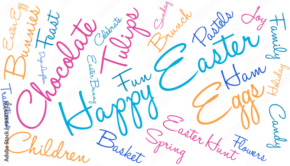 Happy Easter Word Cloud Happy Easter Word Cloud