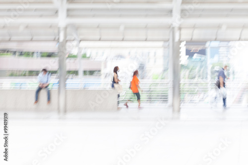motion blur people walking