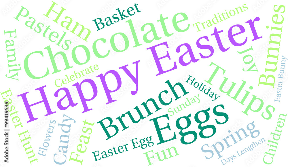 Happy Easter Word Cloud Happy Easter Word Cloud