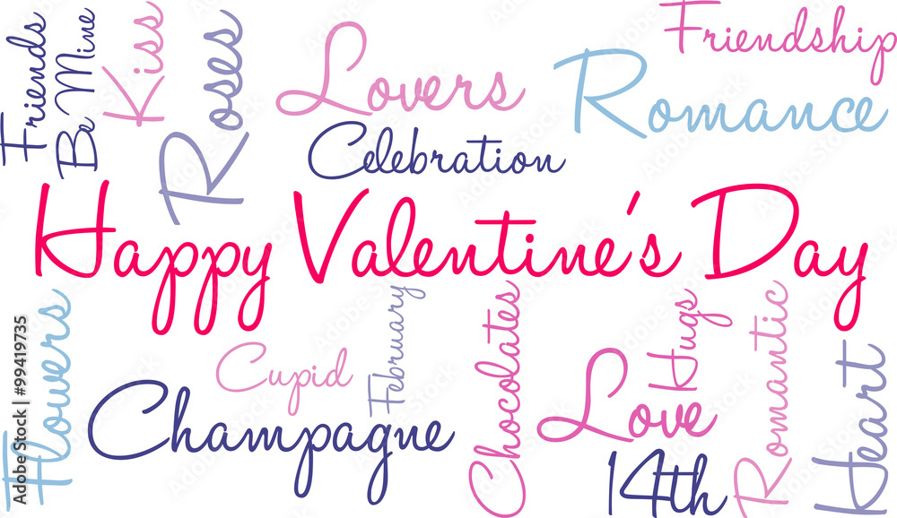 Happy Valentines Day Word Cloud Happy Valentines Day Word Cloud