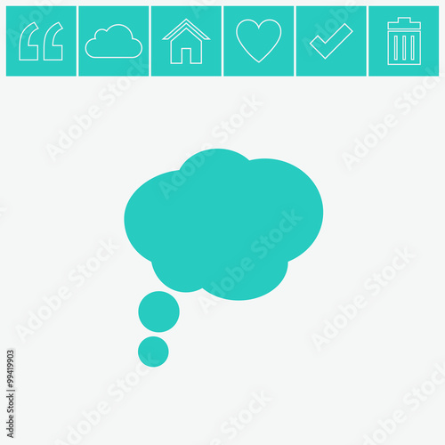 Speech bubble vector icon.