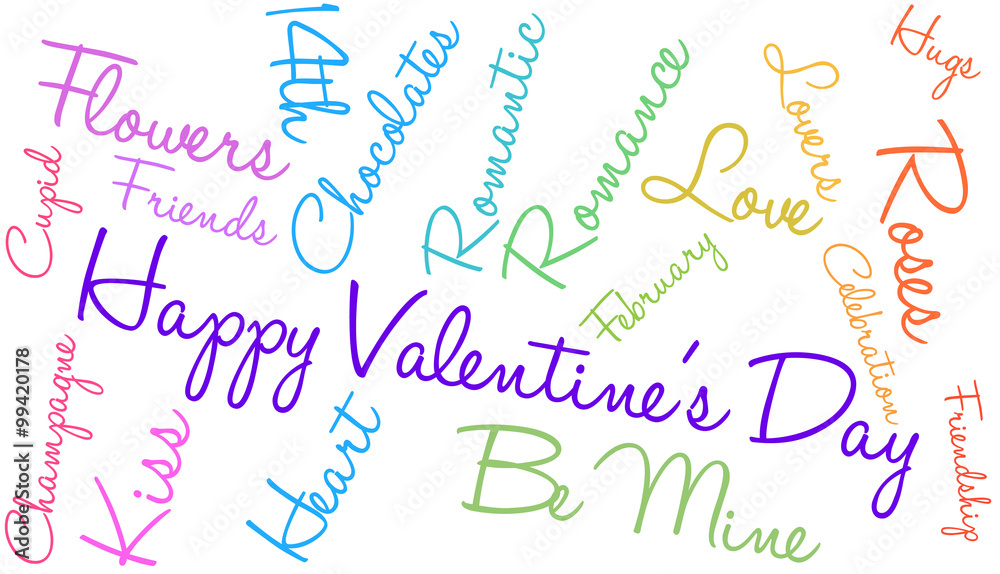Happy Valentines Day Word Cloud Happy Valentines Day Word Cloud