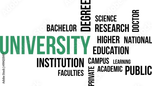 word cloud - university