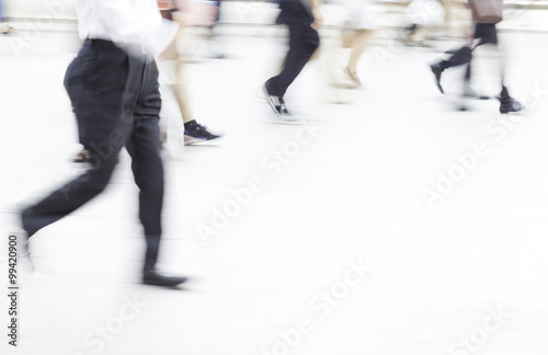 motion blur office people walking
