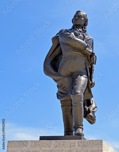 Havana, Cuba: Statue of Francisco de Miranda on the Malecon