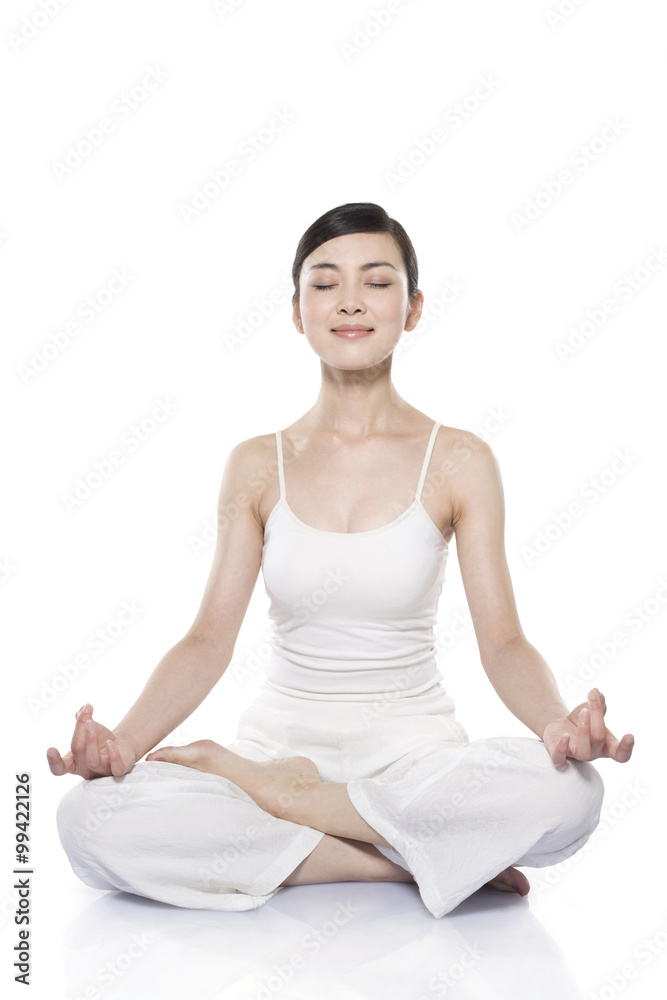 Young woman doing yoga