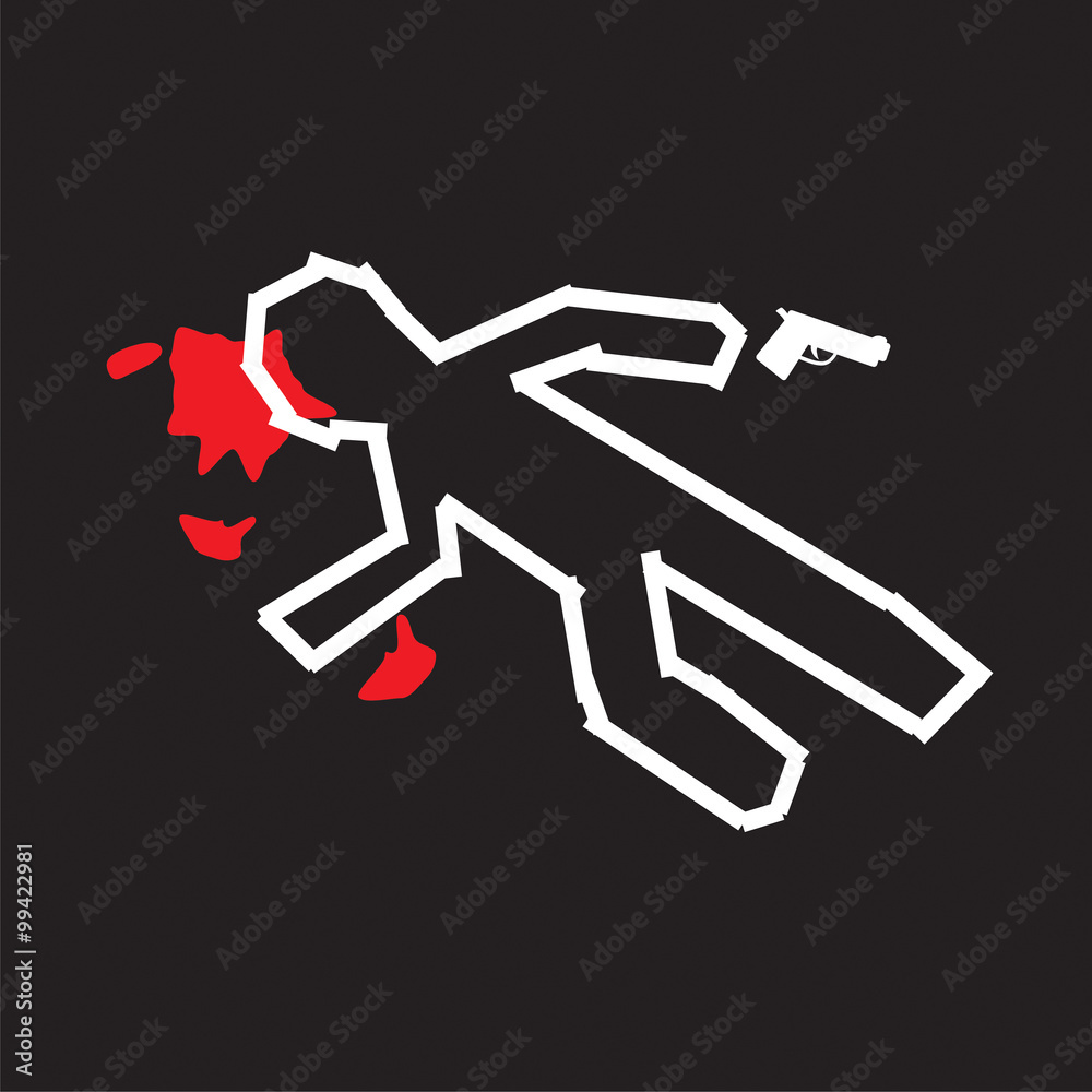 Murder Vector Illustration. Murder Vector Illustration.