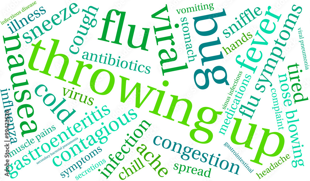 Throwing Up word cloud on a white background. Throwing Up word cloud on a white background.