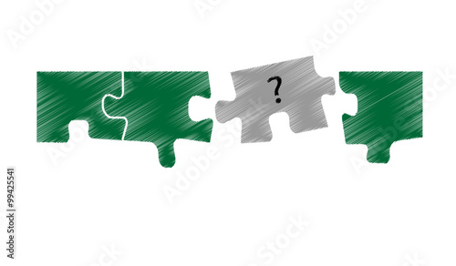 Puzzle / Teamwork / Infografik / Vektor