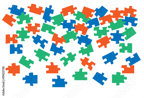 Puzzle / Teamwork / Infografik / Vektor
