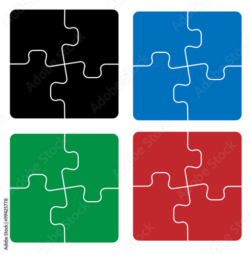 Puzzle / Teamwork / Infografik / Vektor