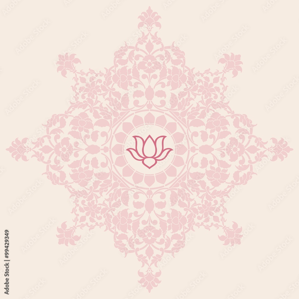 water lily, wedding card design, royal India