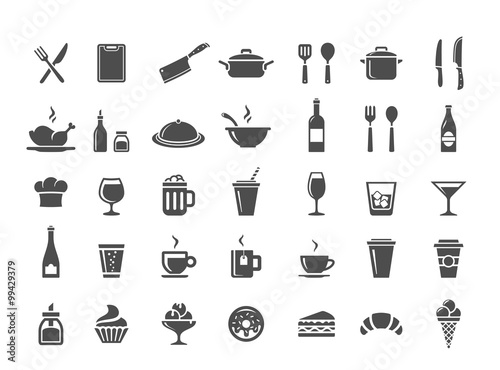 Restaurant kitchen icons