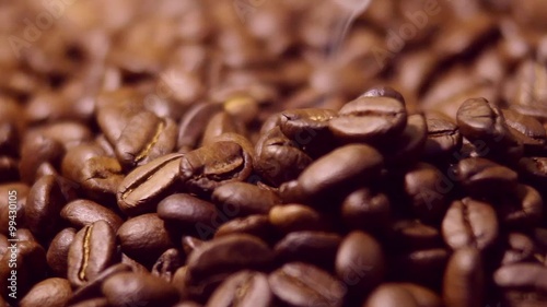 Coffee beans roasting photo