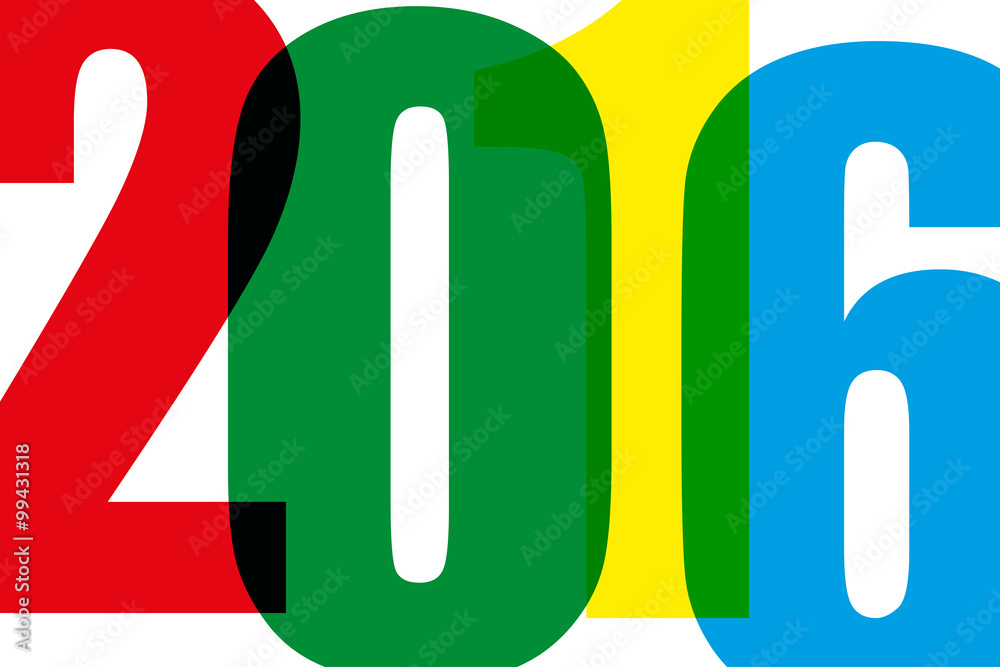 Happy new year 2016 on a white background Happy new year 2016 on a white background