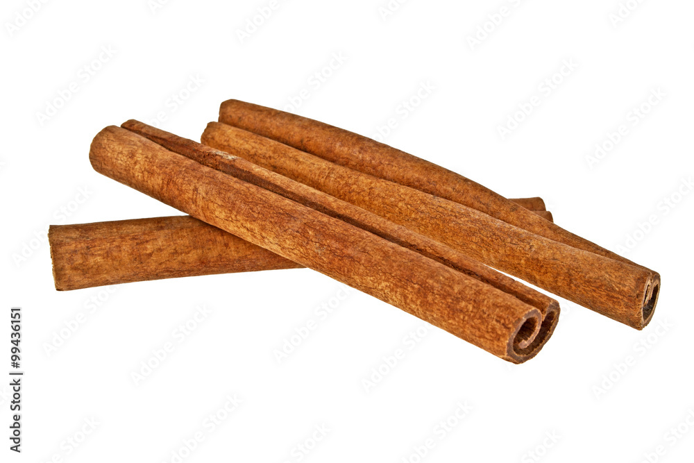 Cinnamon sticks isolated on white background Cinnamon sticks isolated on white background