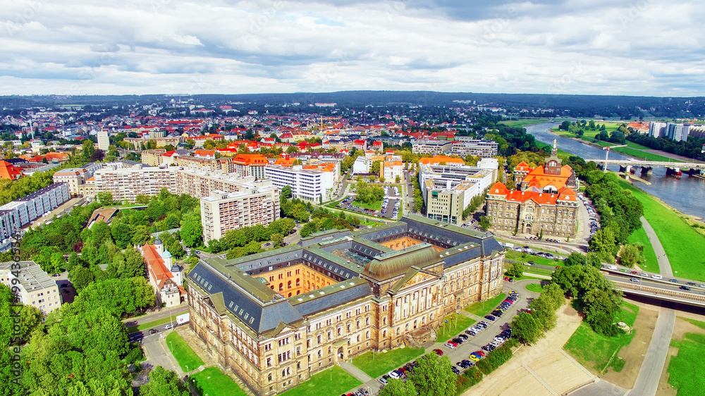 The Ministry of Finance of Saxony,city views one of the most bea