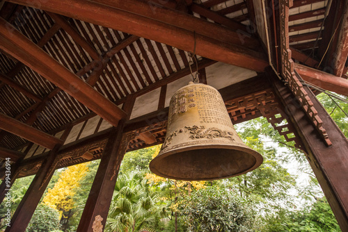 ancient coppery bell in Taoist temple-chengdu,china photo