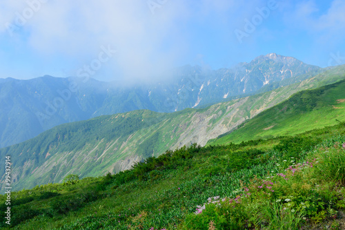 Fototapeta Naklejka Na Ścianę i Meble -  Mt.Goryu at Northern Alps in Japan
