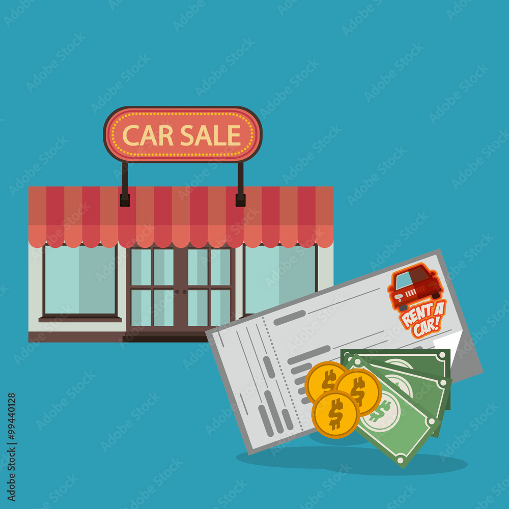 Naklejka premium car sale design 