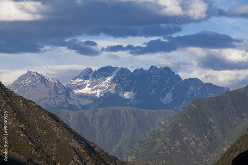 Mountains and sky in Tibet, China