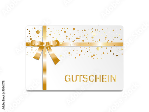 Gutscheinkarte in gold