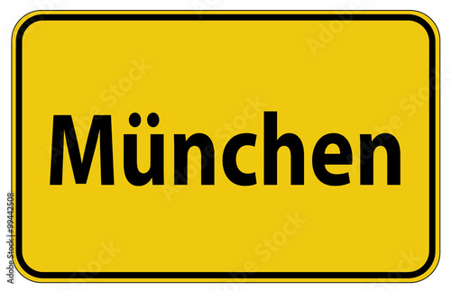 Ortstafel München in Deutschland