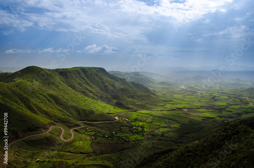 Landscape from a view point in Lalibela