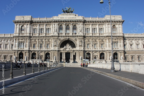 Supreme Court of Cassation in Palace of Justice in Rome. View from the street