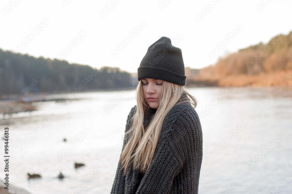 portrait of a beautiful girl in winter hat
portrait of a beautiful girl in winter hat
