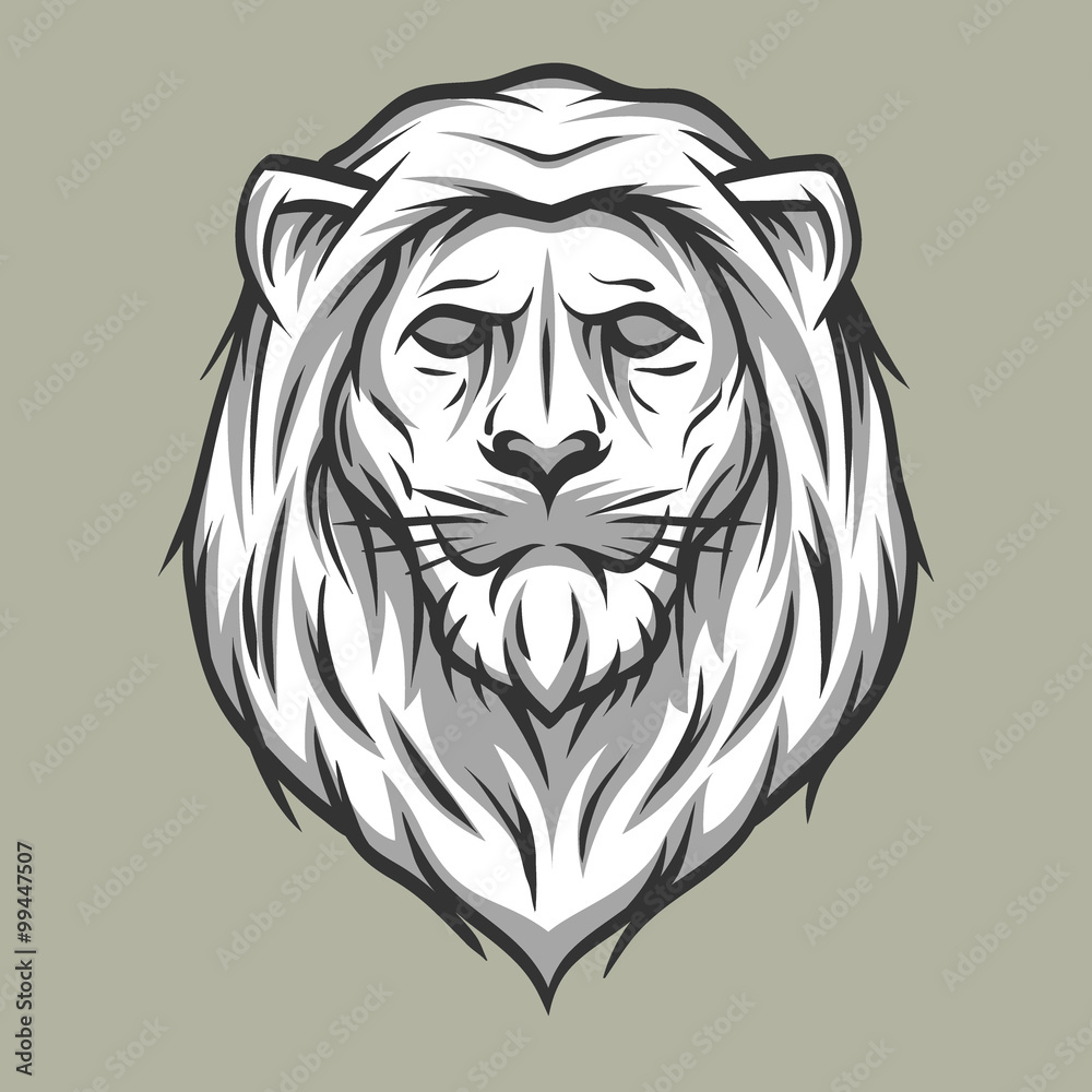 Obraz premium Lion head symbol. Vintage style.