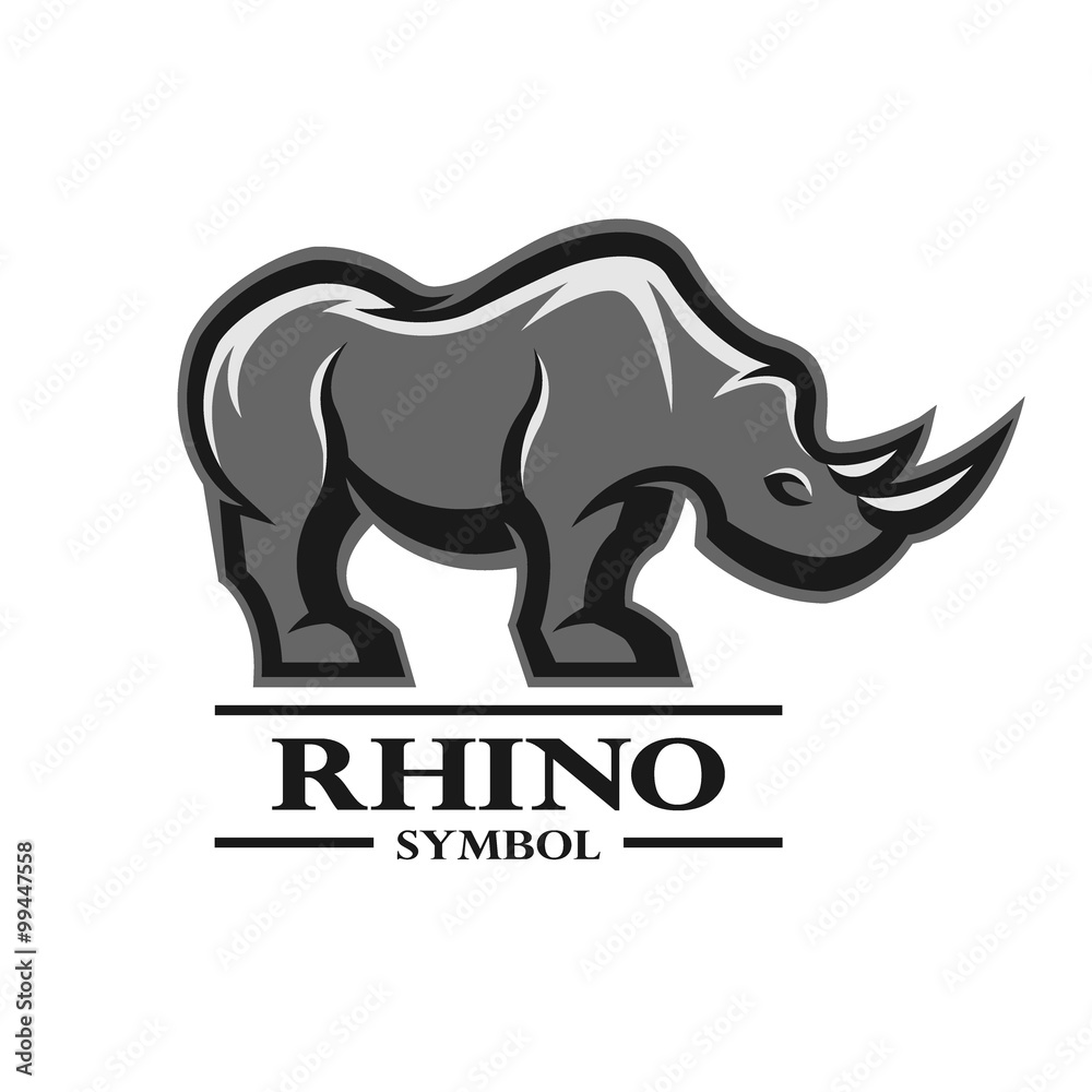 Rhino for the symbol, logo, labels.