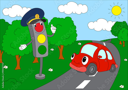 Cartoon car
