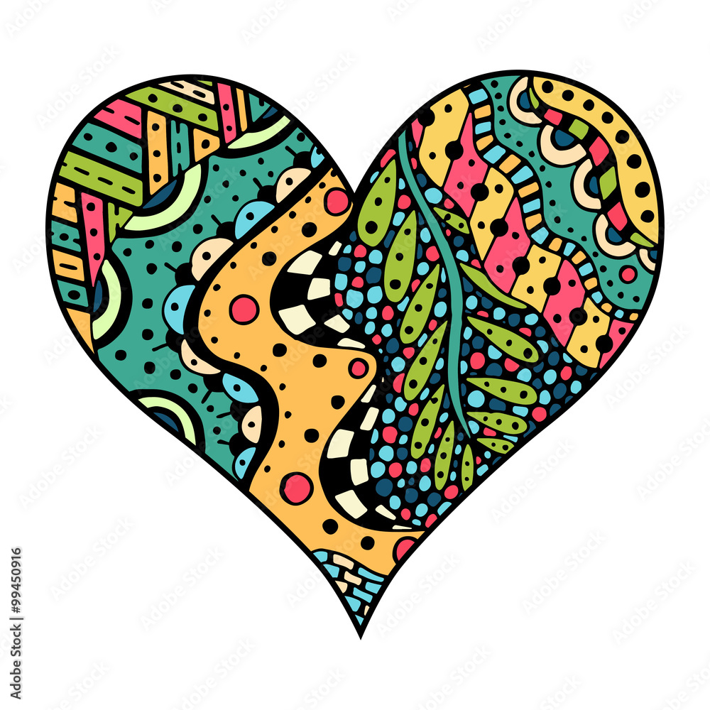 hearts in zentangle style hearts in zentangle style