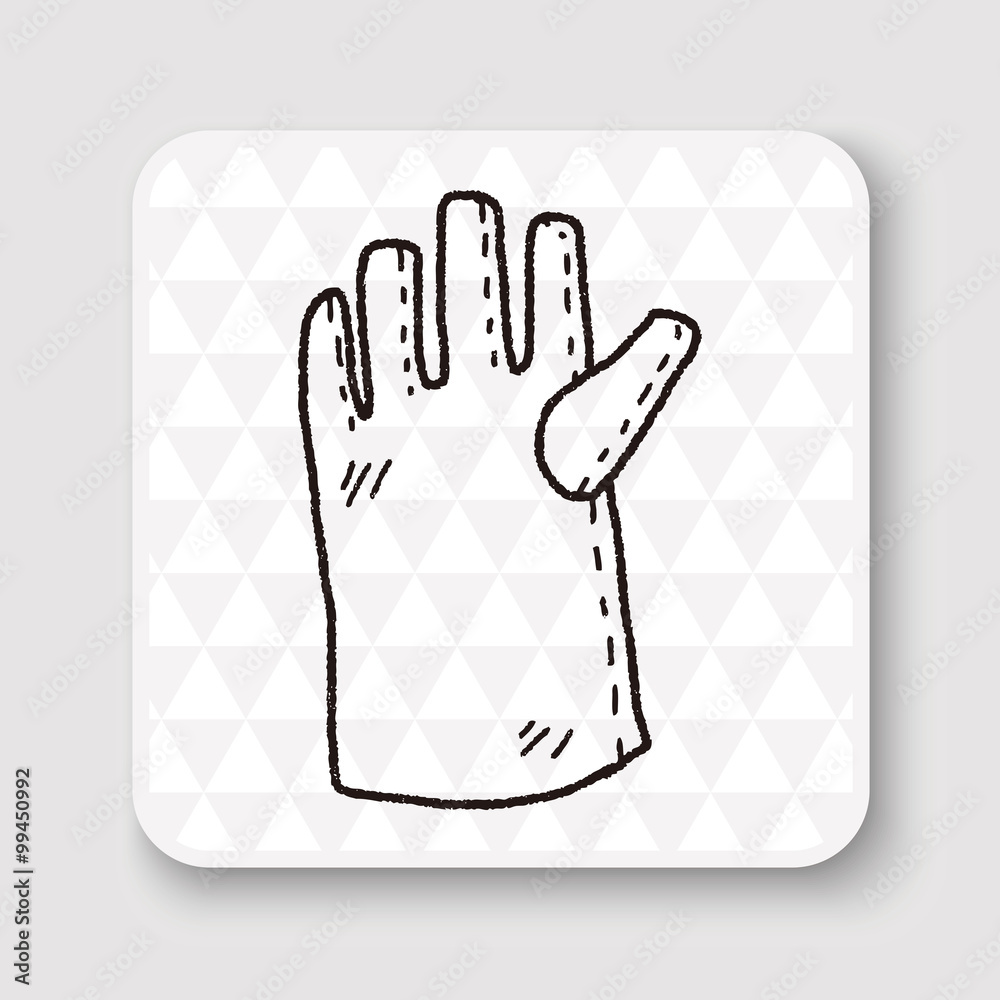Obraz premium gloves doodle